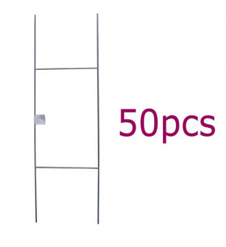MTB H Frame Wire Stakes 30 x10-inch (Pkg of 50) 9ga Metal -Yard Sign Stakes for Advertising Board,Yard Stakes for Signs