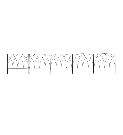 MTB Decorative Garden Border Fence Panel 24 in x 24 in, Pack of 5, Totally 10 ft, Decorative Wire Fencing Garden Border Edging Garden Fence Animal Barrier