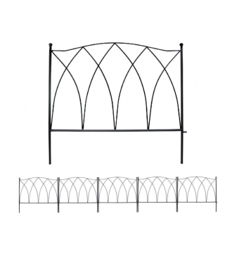 MTB Decorative Garden Border Fence Panel 24 in x 24 in, Pack of 5, Totally 10 ft, Decorative Wire Fencing Garden Border Edging Garden Fence Animal Barrier