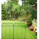 MTB Black Coated Steel Decorative Garden Fence Panel 8 Leaves, 44 x 36-inch (Pkg of 4, Linear Length 12 feet) Metal Border Folding Fence