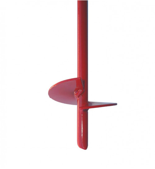 MTB 40 Inch Auger Earth Anchor 4 Inch W Helix, 14mm Rod, Painted red, Guying Tents Fencing Canopies, Pack of 6,Ground Anchor,Eye Anchor