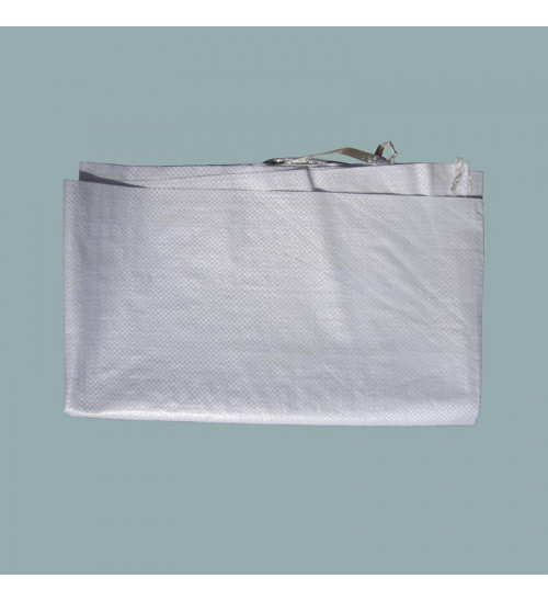 MTB Sand Bags 18"x30", Empty White Woven Polypropylene w/Ties, UV Protection, 100Pack 