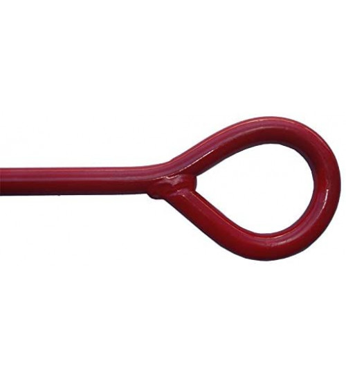 MTB Garden 40 Inch Auger Earth Anchor 4 Inch W Helix, 14mm Rod, Painted red, Guying Tents Fencing Canopies, Pack of 6,Ground Anchor,Eye Anchor