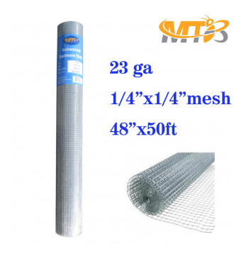 MTB Galvanized Hardware Cloth 48 in x 50 ft - 1/4 x1/4 inch Mesh 23GA